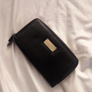 Black zipper wallet
